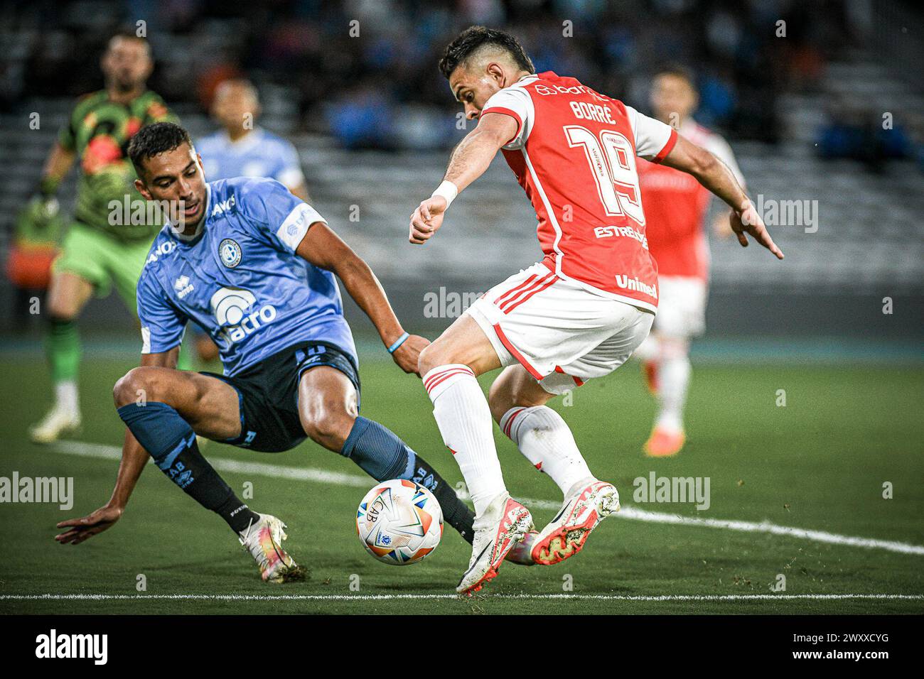 Cordova, Argentina, USA. 2nd Apr, 2024. CORDOBA (AR) 02/04/2024-FOOTBALL/MATCH/INTERNATIONAL-International player Borre, during a match between Belgrano (ARG) and Internacional (BRA), valid for the first round of the group stage of the Copa Sulamericana 2024, held at Mario Alberto Kempes Stadium, in Cordoba, Argentina, this Tuesday night, April 2, 2024. (Credit Image: © Richard Ferrari/TheNEWS2 via ZUMA Press Wire) EDITORIAL USAGE ONLY! Not for Commercial USAGE! Stock Photo
