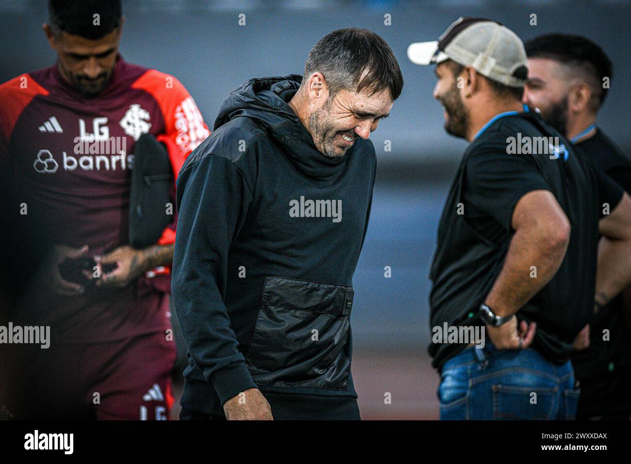 Cordova, Argentina, USA. 2nd Apr, 2024. CORDOBA (AR) 02/04/2024-FOOTBALL/MATCH/INTERNATIONAL-International coach Eduardo Coudet, during a match, between Belgrano (ARG) and Internacional (BRA), valid for the first round of the group stage of the Copa Sulamericana 2024, held at the Mario Alberto Kempes Stadium, in Cordoba, Argentina, this Tuesday evening, April 2, 2024. (Credit Image: © Richard Ferrari/TheNEWS2 via ZUMA Press Wire) EDITORIAL USAGE ONLY! Not for Commercial USAGE! Stock Photo