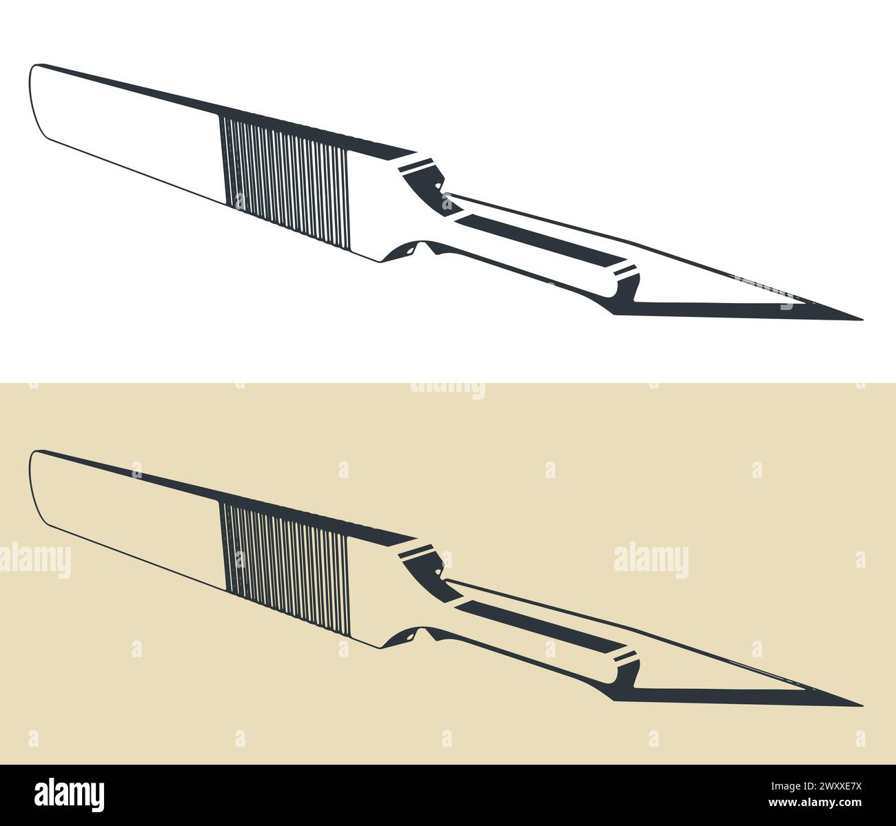 Stylized vector illustrations of scalpel Stock Vector Image & Art - Alamy