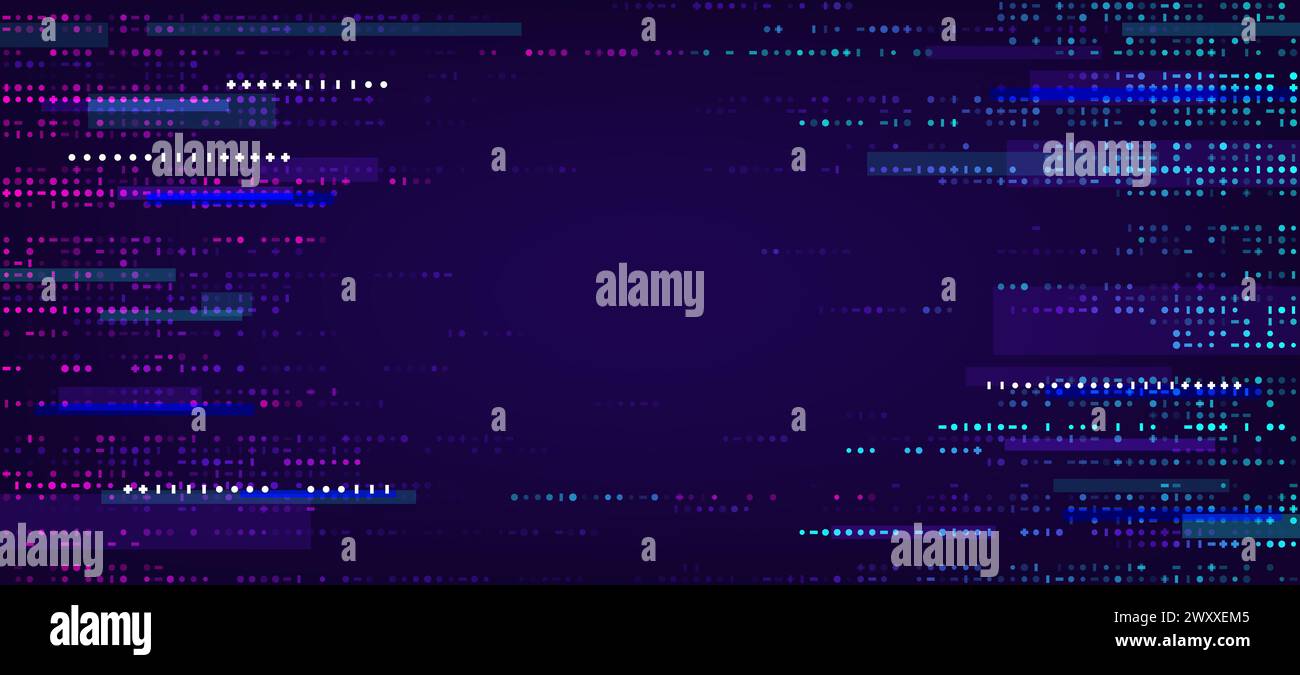 Game glitch background or abstract TV screen with noise pixels, vector ...