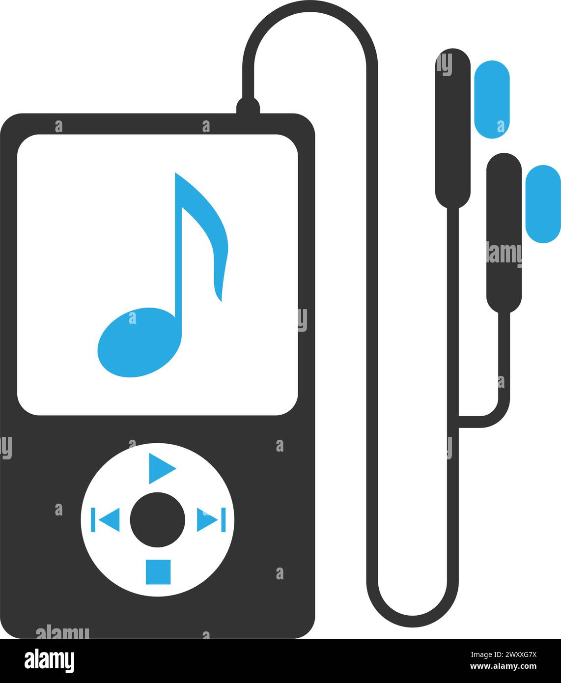 Music player icon design template Stock Vector
