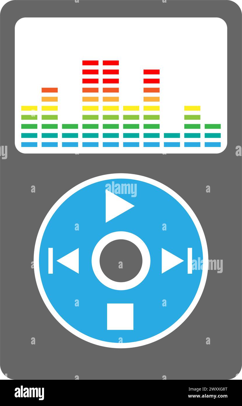 Music player icon design template Stock Vector