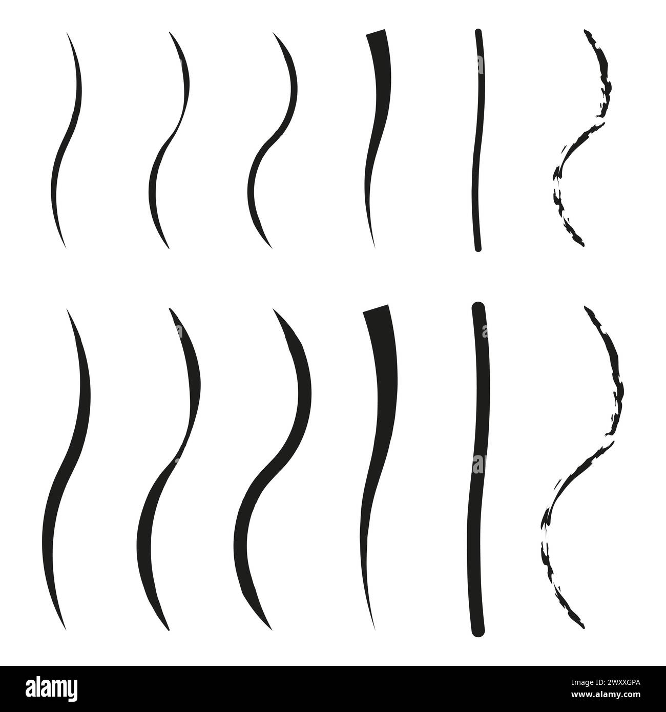 Odor vector set aroma trail hi-res stock photography and images - Alamy