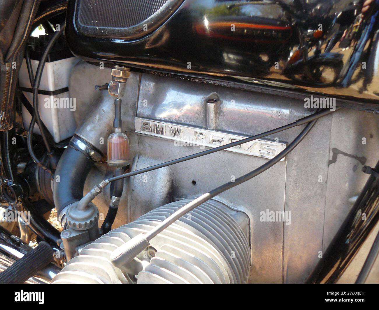 engine block from an old collector's BMW R60/5 motorcycle Stock Photo ...