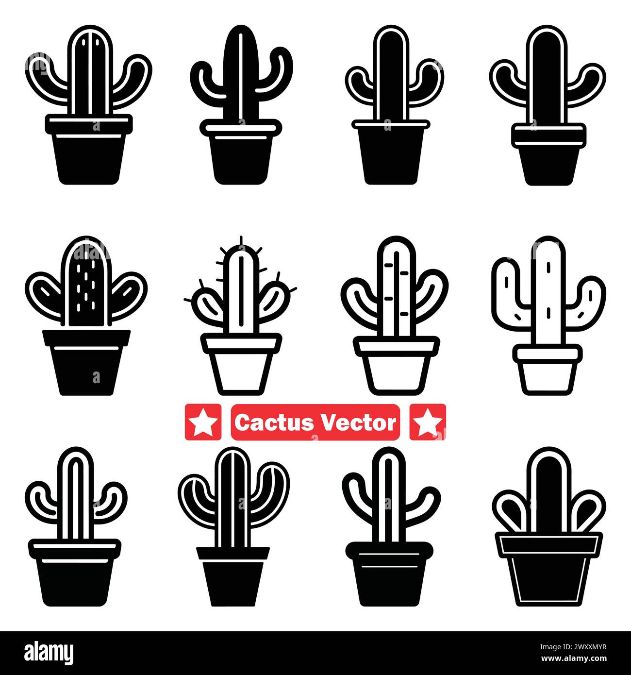 Cactus Selection Stock Vector Images Alamy cactus-selection-stock-vector-images-alamy