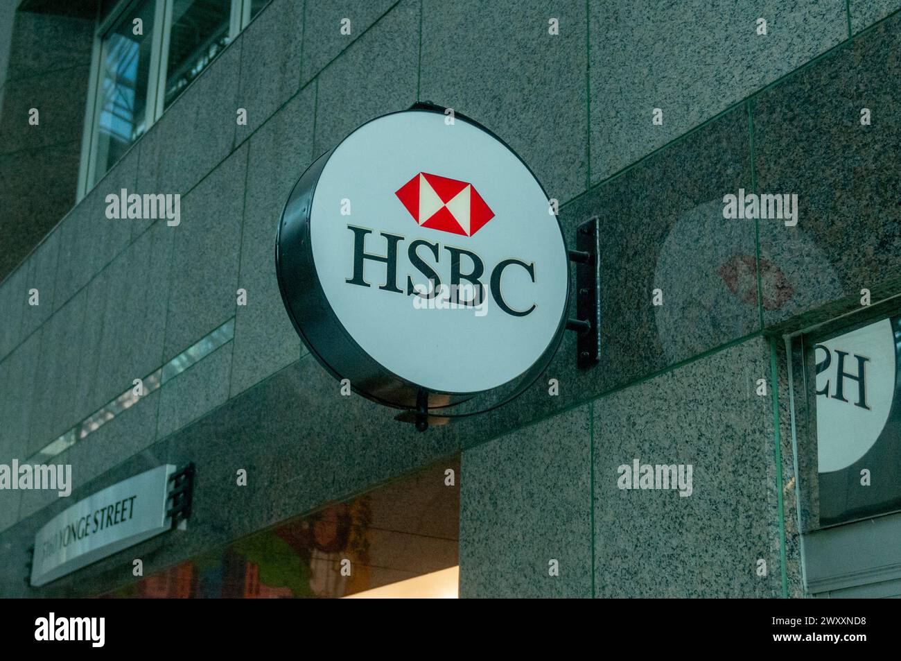 Toronto, ON, Canada – February17, 2024: The logo and brand sign of HSBC ...