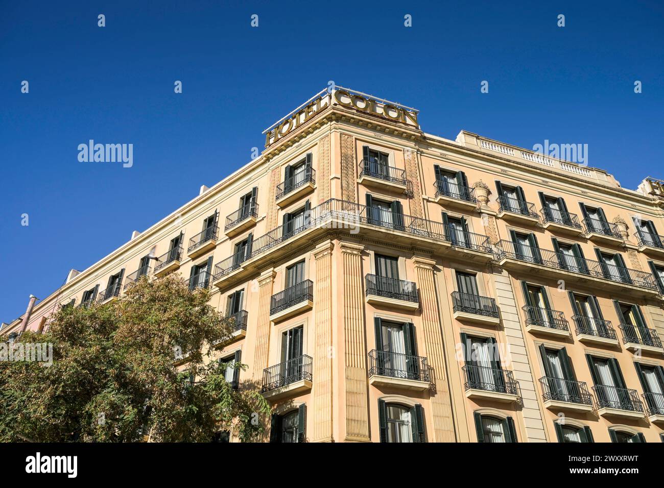 Hotel Colon, Av. de la Catedral, Barcelona, Catalonia, Spain Stock Photo