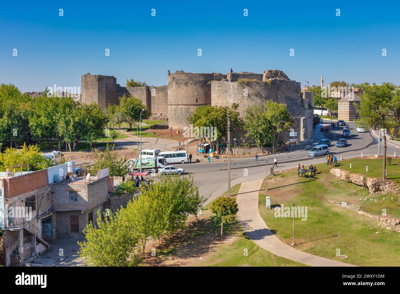 City walls, Diyarbakir, Diyarbakir Province, Turkey Stock Photo