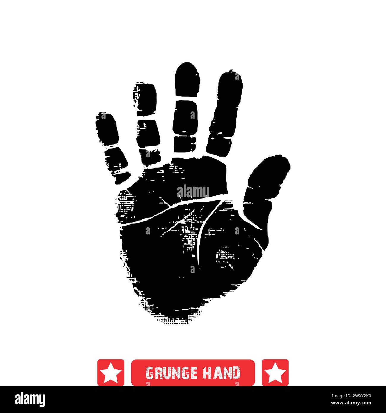Grunge Hand Silhouette Collection Authentic Vintage Inspired Elements ...