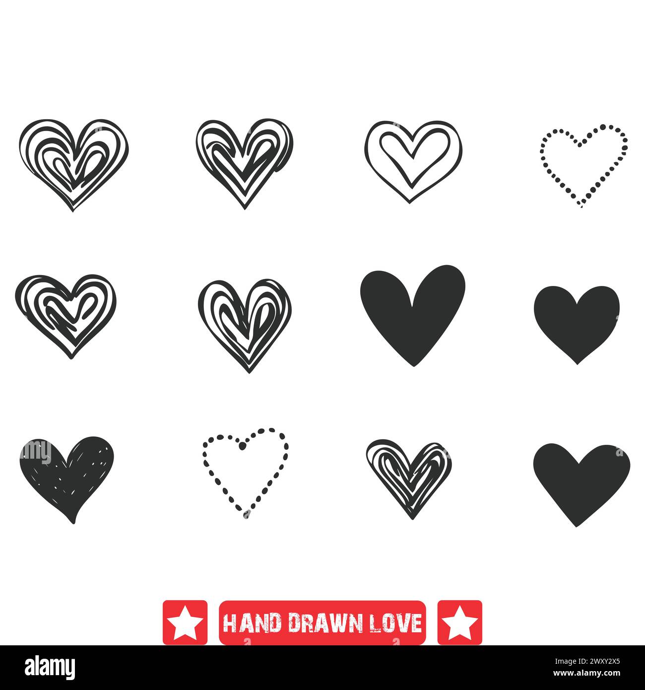 Infinite Romance Intricate Hand Drawn Silhouettes for Timeless Love