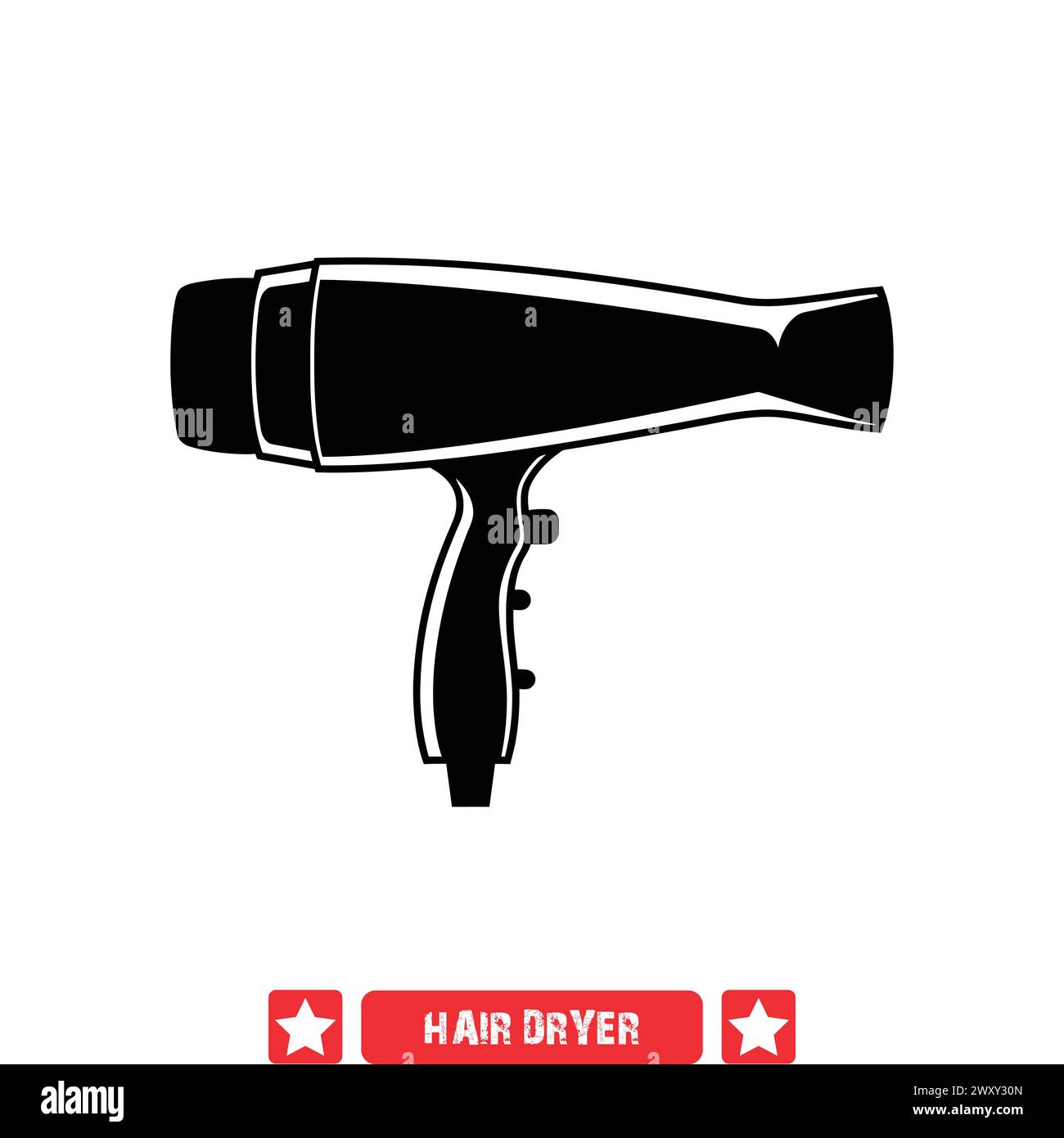 Hair Dryer Equipment Silhouettes Versatile Designs for Hair Salons and