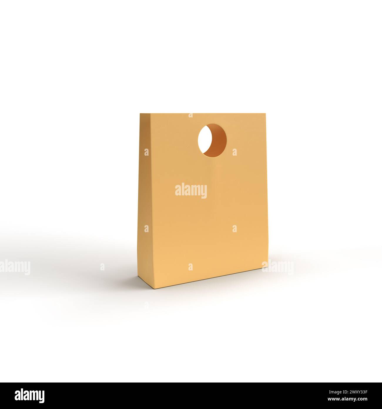 Paper bag 3d renderd image in isolated white background Stock Photo