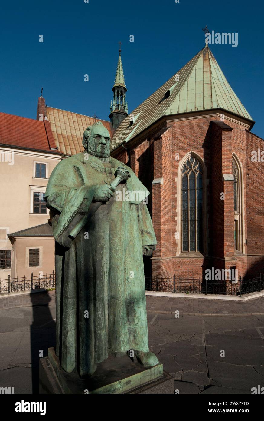 The statue of Józef Dietl by Xawery Dunikowski, Krakow, Poland Stock Photo