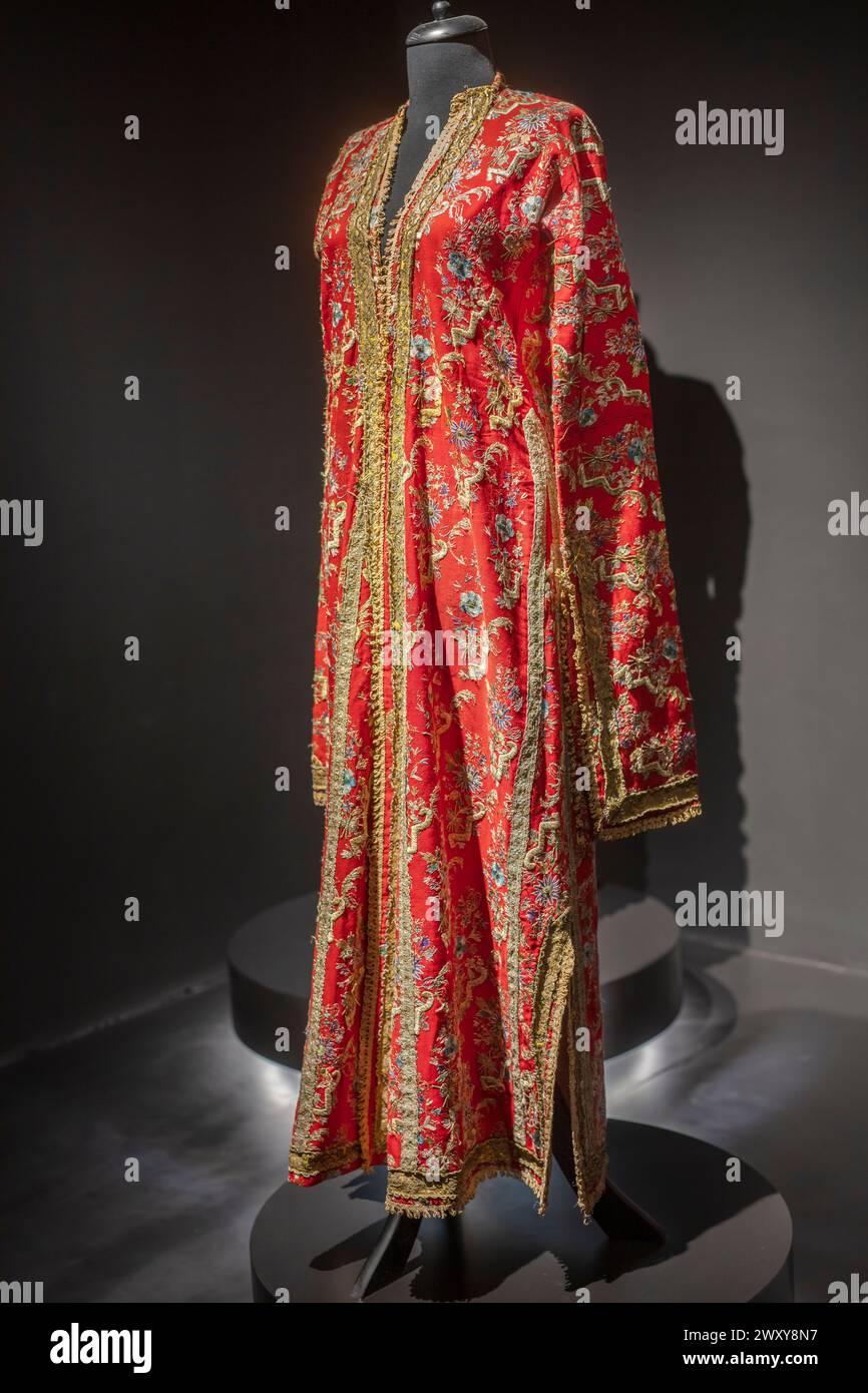 Female dress, Ethnography Museum of Ankara, Ankara, Turkey Stock Photo