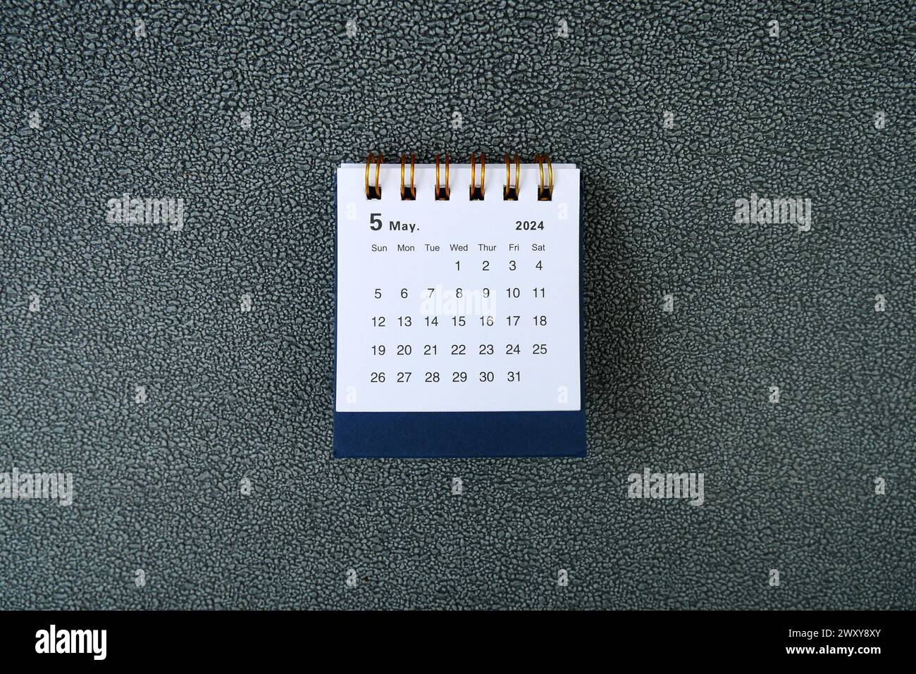 A desk calendar for May 2024 Stock Photo
