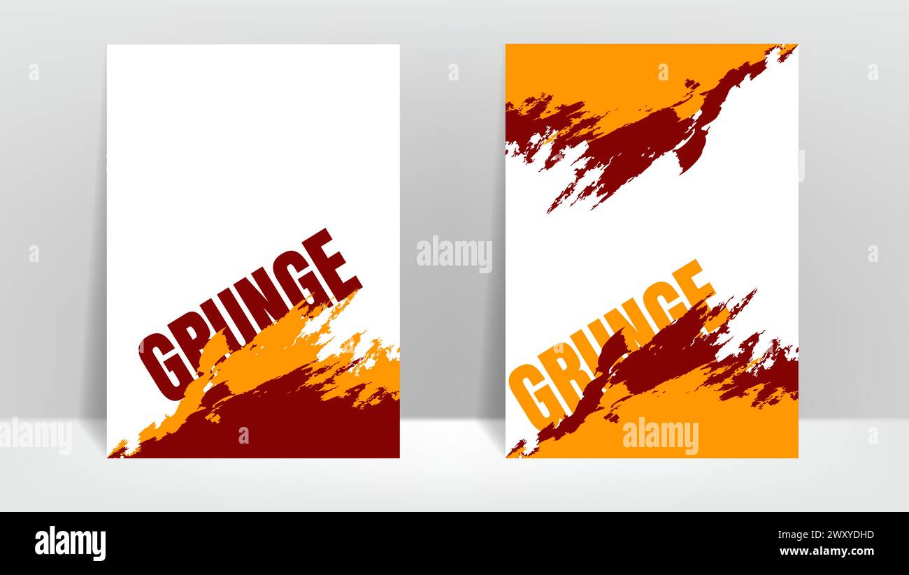 grunge poster background with red and orange. grunge layout design ...