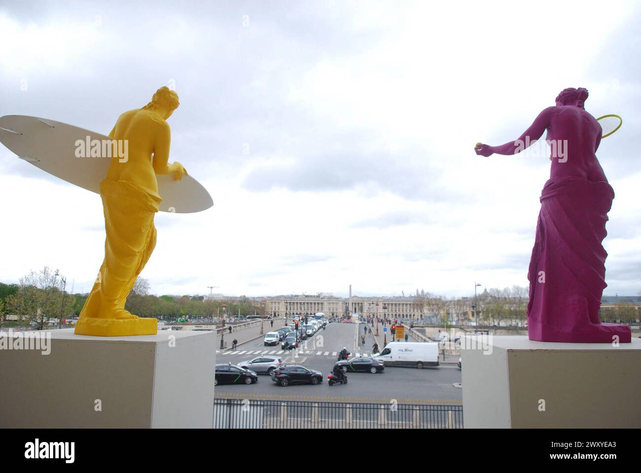 Paris, France, 02/04/2024, Inauguration of French artist Laurent Perbos's  installation \, image size:1300x960