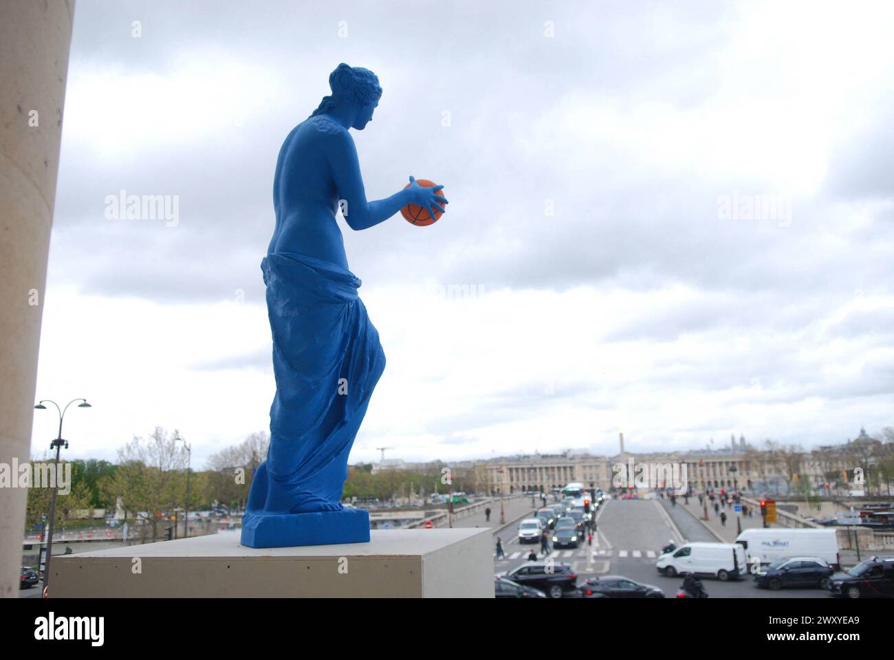 Paris, France, 02/04/2024, Inauguration of French artist Laurent Perbos's  installation \, image size:1300x960