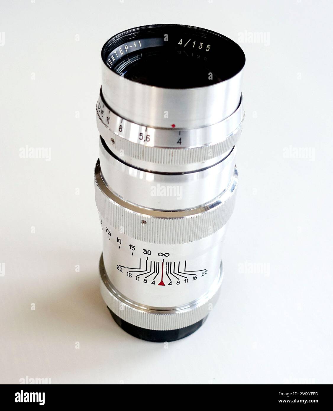Vintage 135mm Lens Russian Photography Stock Photo