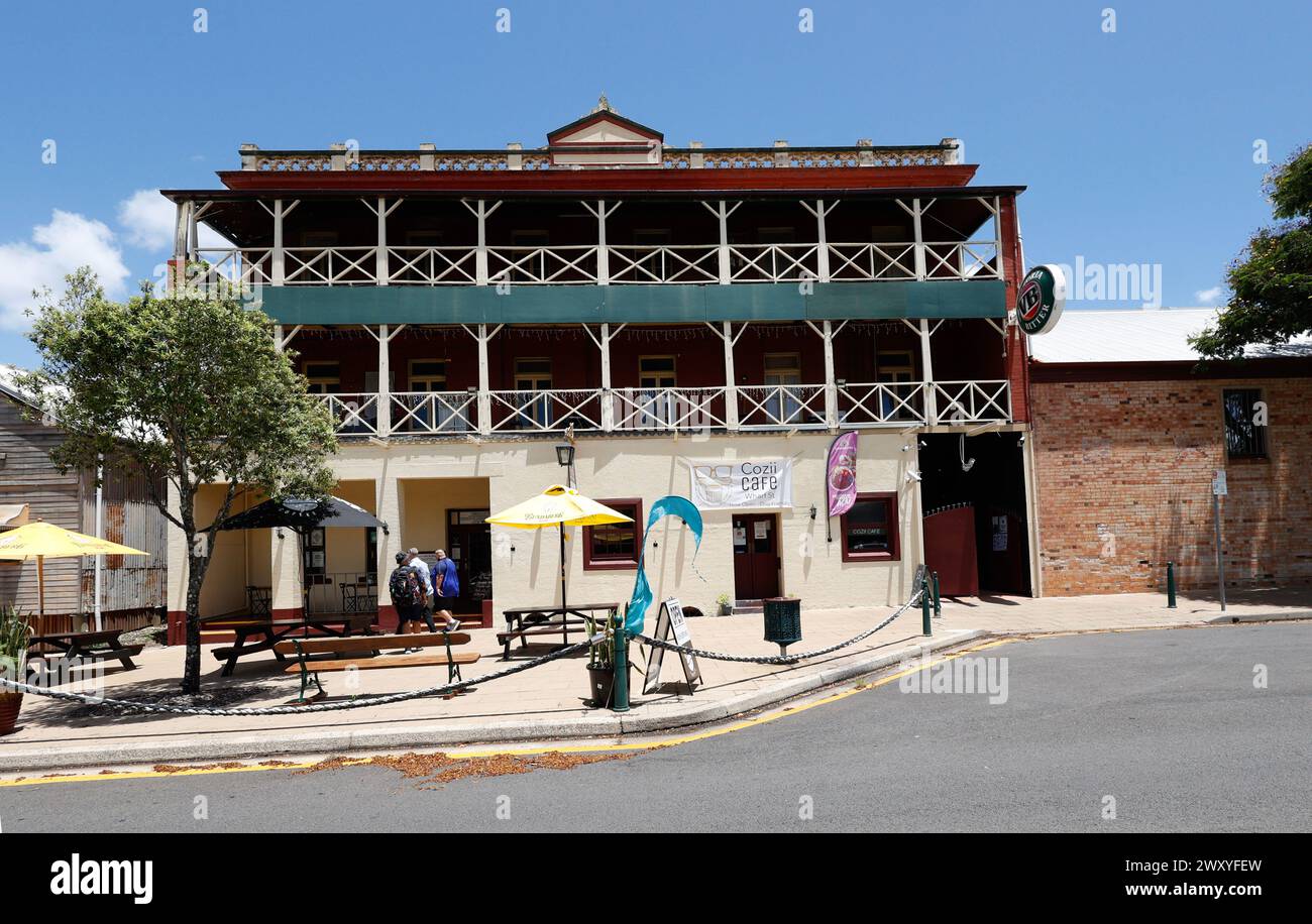 Historic building of the Criterion Hotel in Maryborough, Queensland, QLD, Australia Stock Photo
