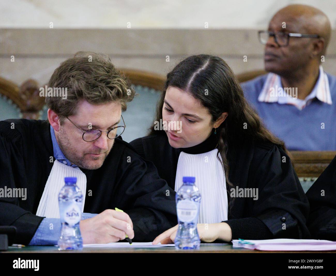 Brussels, Belgium. 03rd Apr, 2024. Lawyer Dimitri De Beco, Lawyer Marie ...
