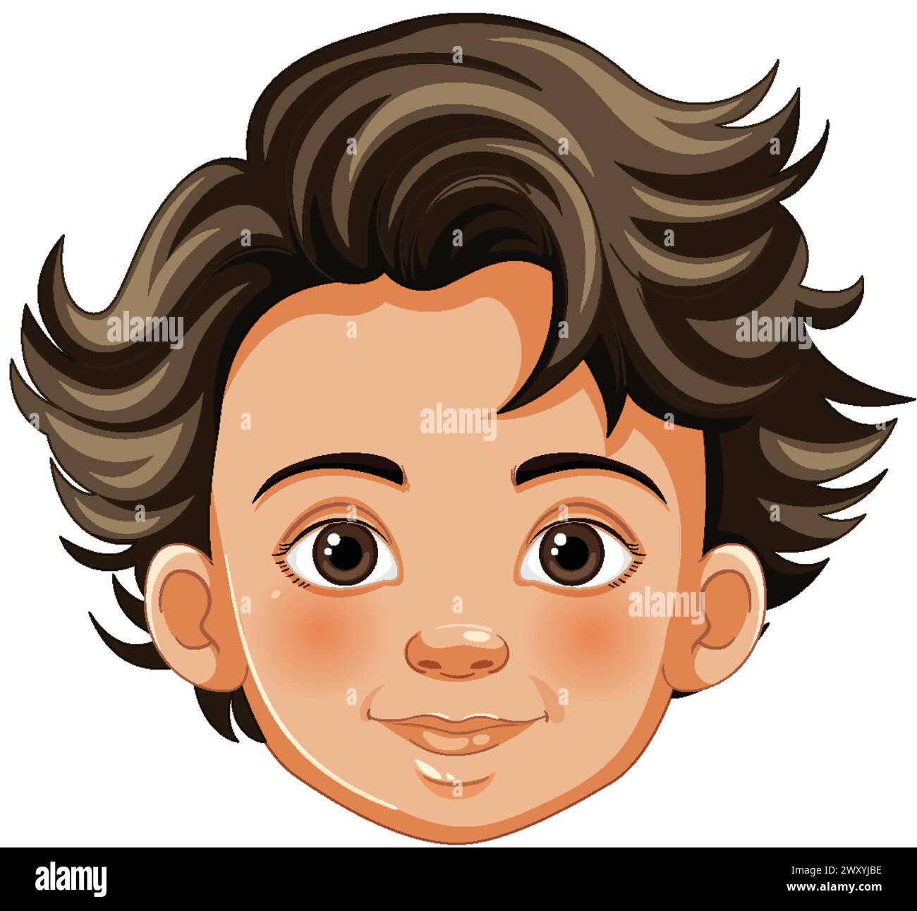 Vector illustration of a smiling young boy Stock Vector Image & Art - Alamy