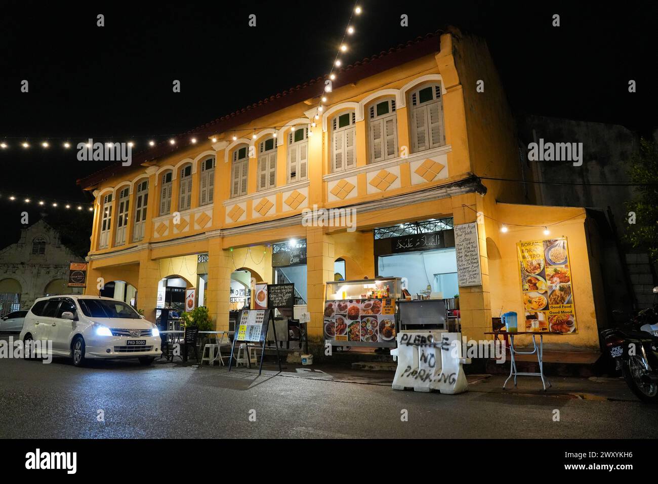 Atmosphere of the historic old town with streets and buildings from the English colonial era in Georgetown on Penang in Malaysia Southeast Asia Stock Photo