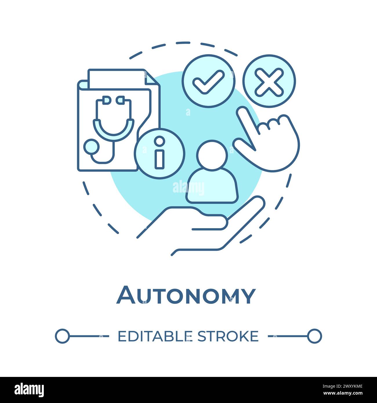 Autonomy Soft Blue Concept Icon Stock Vector Image Art Alamy