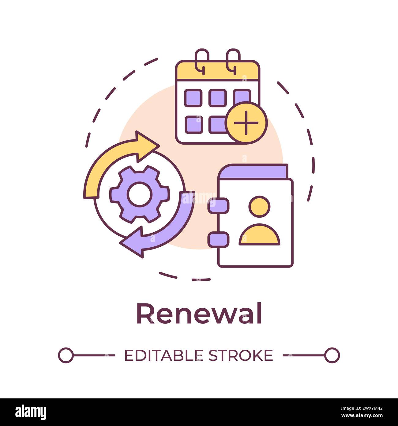 Renewal multi color concept icon Stock Vector Image & Art - Alamy