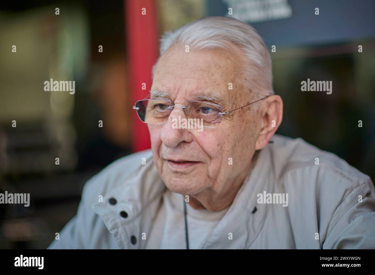Lens (northern France), May 28, 2023: actor Henri Guybet at the CineComedies Festival during a tribute to Louis de Funes with the presentation of the Stock Photo