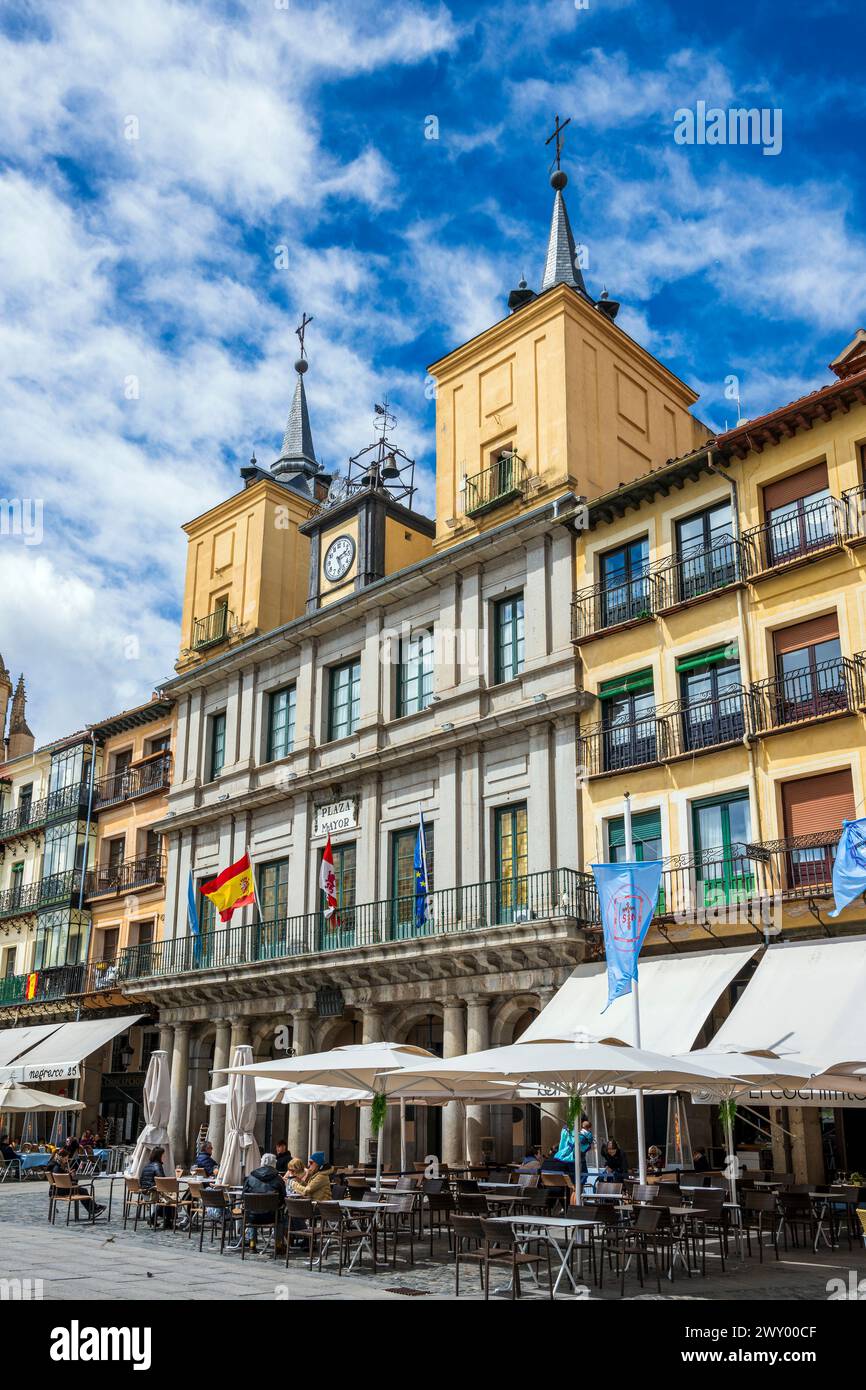Plaza Mayor, Segovia, Castile and Leon, Spain Stock Photo