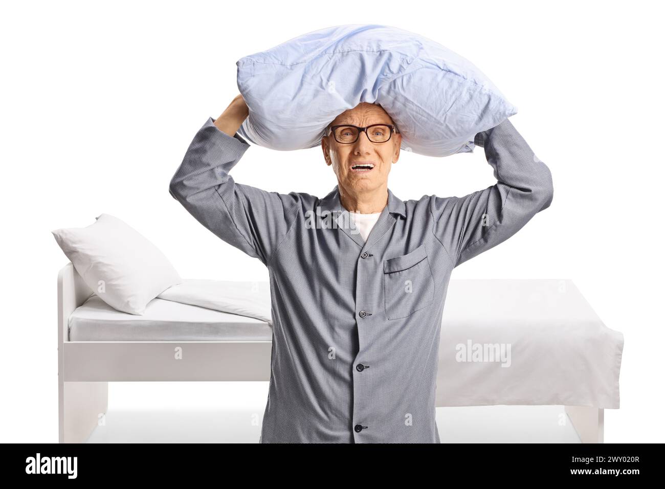 Man pillow over head hi res stock photography and images Alamy