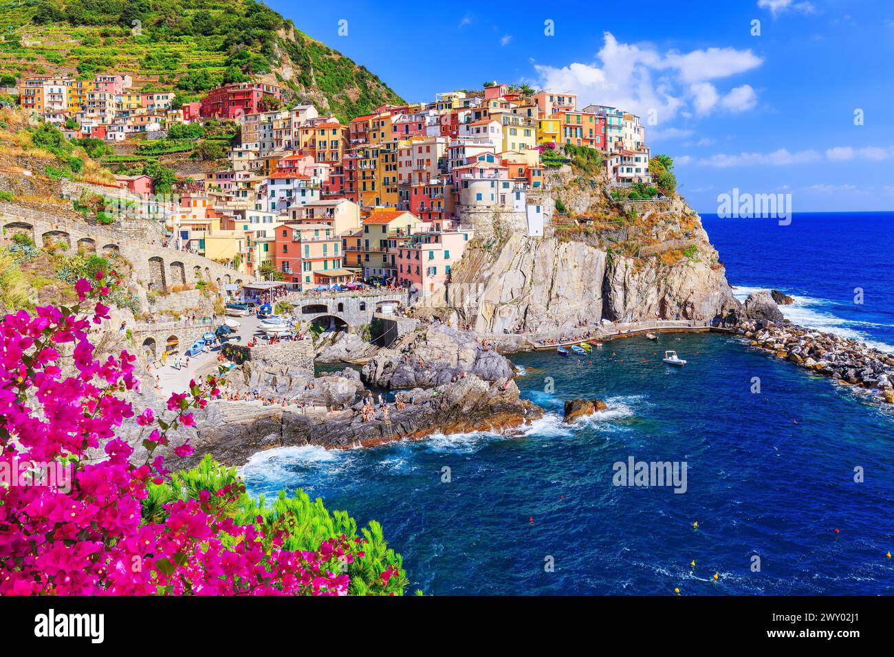 Manarola, Cinque Terre National Park, Liguria, Italy Stock Photo