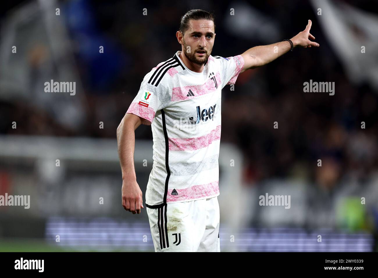 Torino, Italy. 02nd Apr, 2024. Adrien Rabiot of Juventus Fc gestures ...