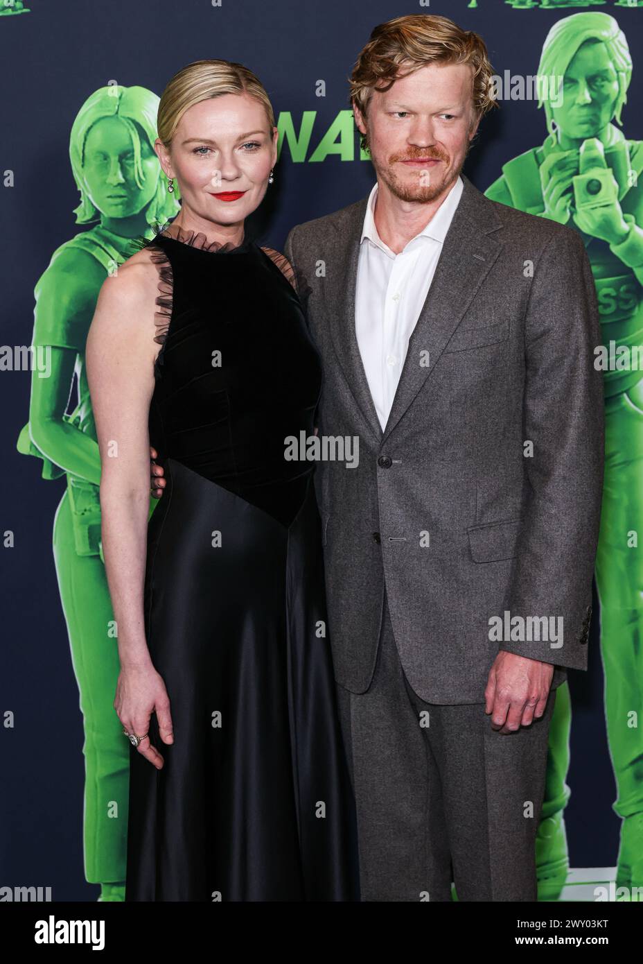 LOS ANGELES, CALIFORNIA, USA APRIL 02 Kirsten Dunst and husband