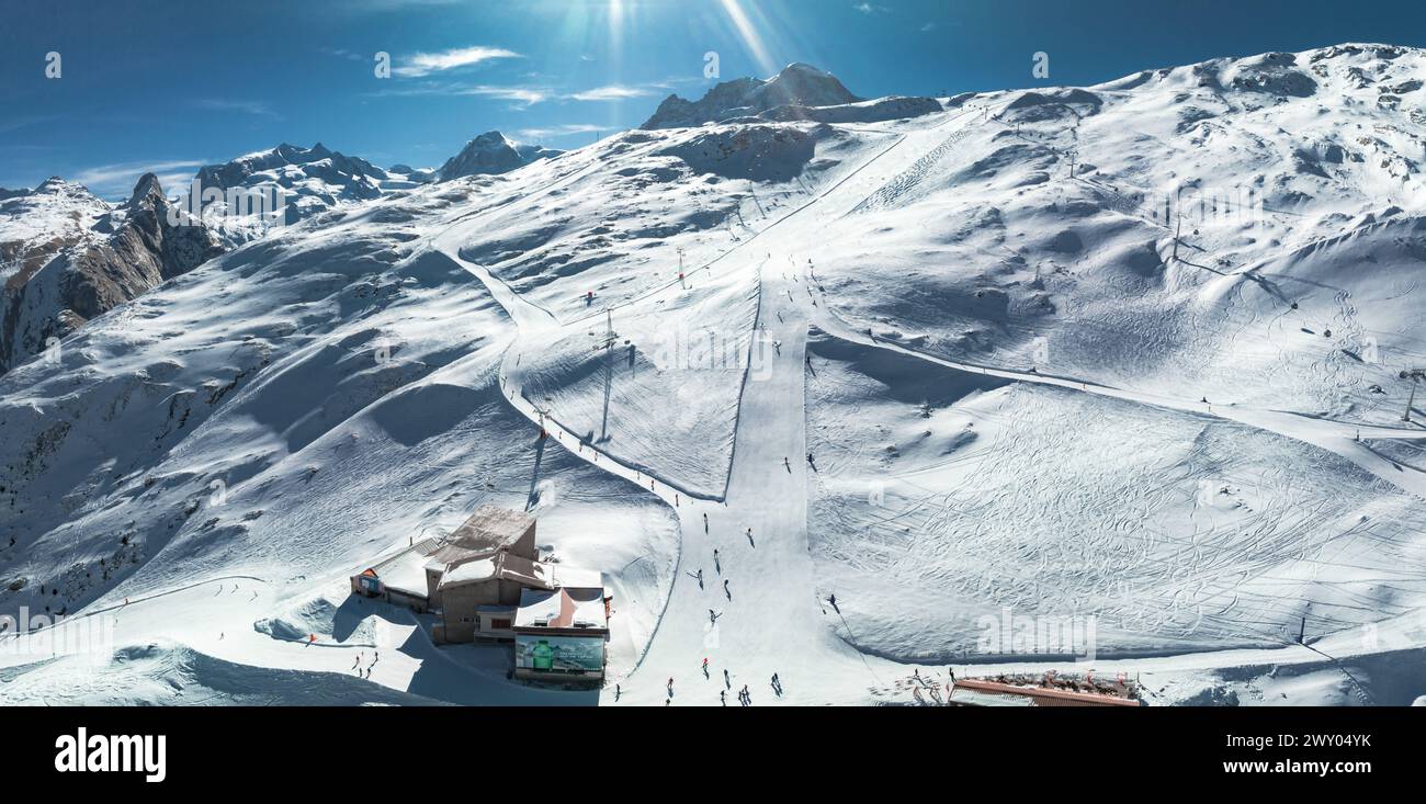 Aerial shot ski resort hi-res stock photography and images - Alamy