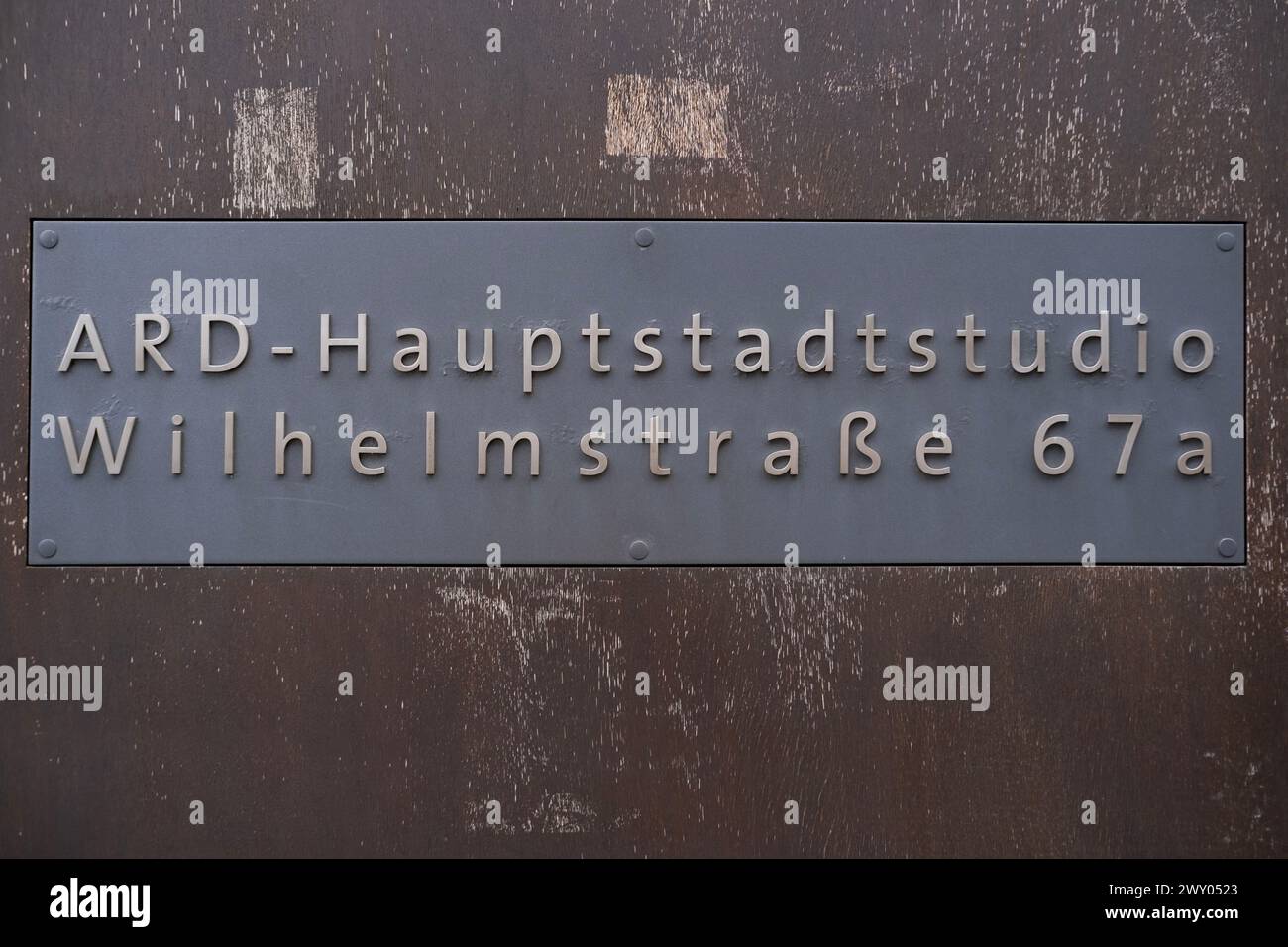 ARD company building, German Working group of public broadcasters of Federal Republic Germany, television and radio, reliable and informative broadcas Stock Photo