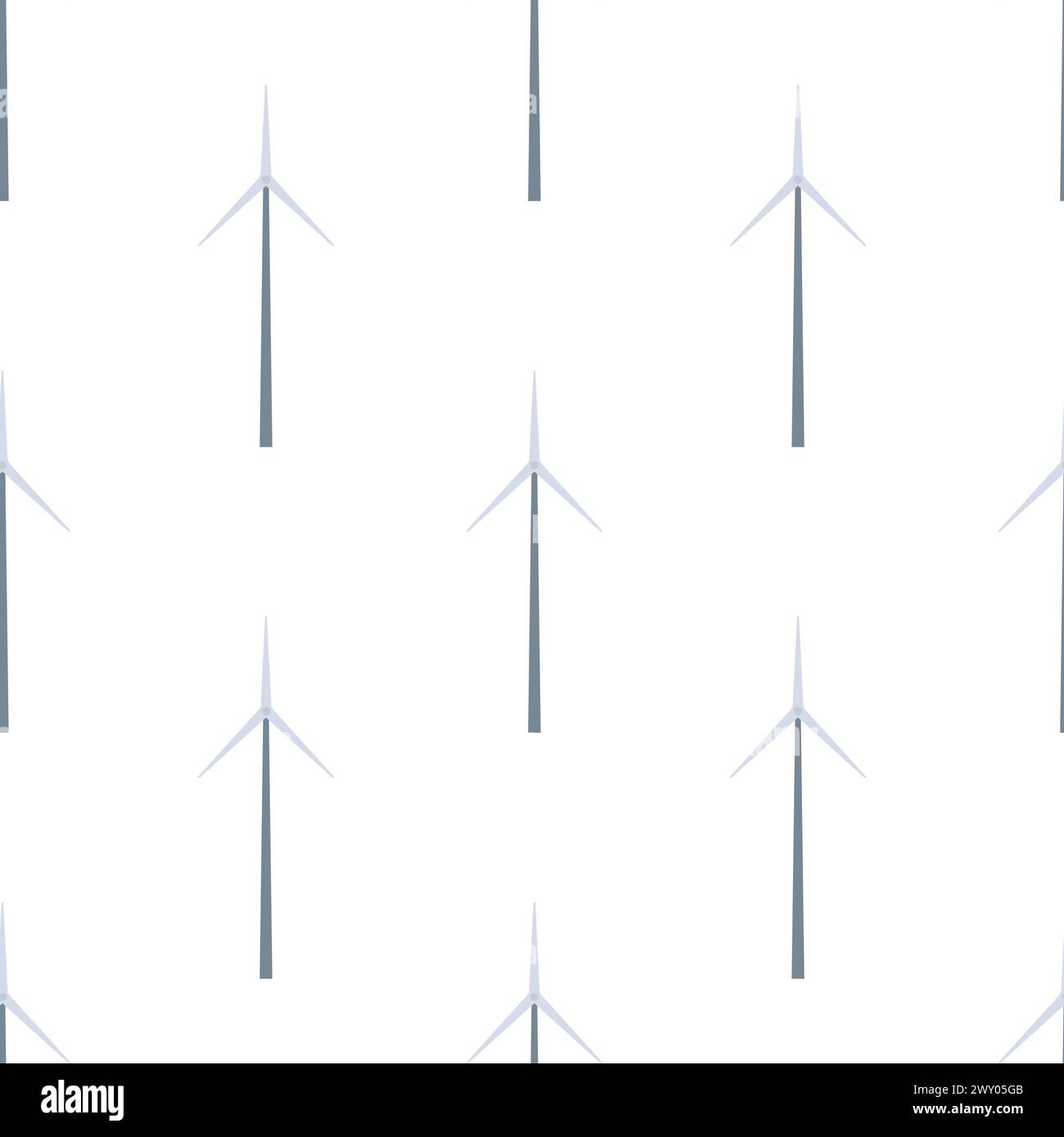 flat turbine wind power seamless pattern Stock Vector