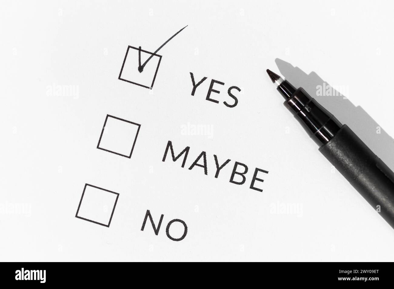 Checklist yes no hi res stock photography and images Alamy Checklist yes no hi res stock photography and images Alamy