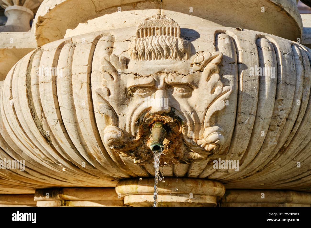 Detail of a fountain. Setúbal, Portugal Stock Photo