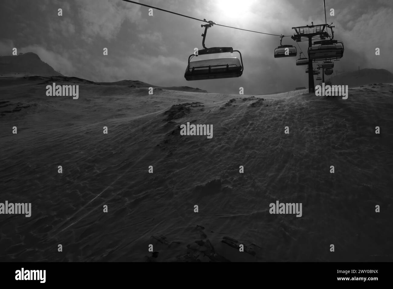 Ski resort on the black mountain hi-res stock photography and images ...