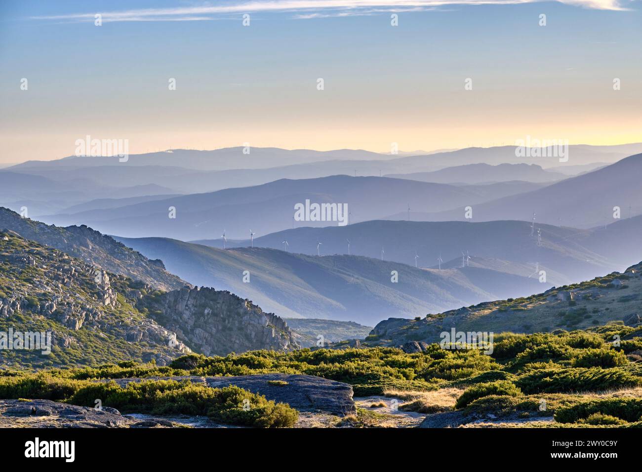 Trails to the Açor mountain range. Serra da Estrela Nature Park, Portugal Stock Photo