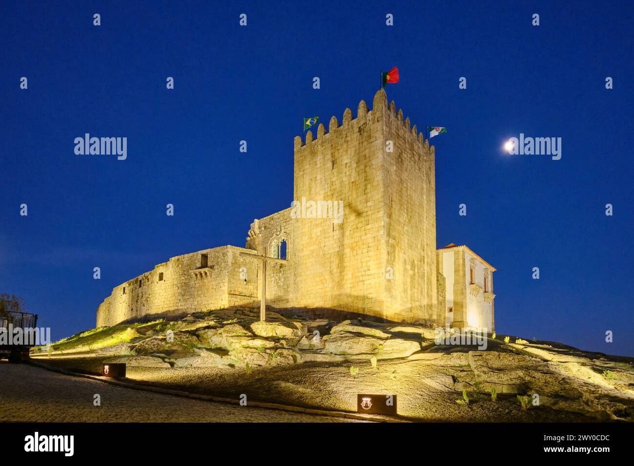 The castle of Belmonte dating back to 13th century. Beira Baixa, Portugal Stock Photo