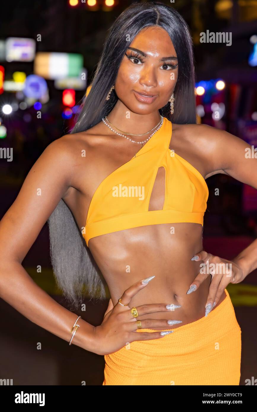 Ladyboy ladyboy  Sexy Thai ladyboy posing in revealing outfit at night, Pattaya, Thailand  Stock Photo - Alamy