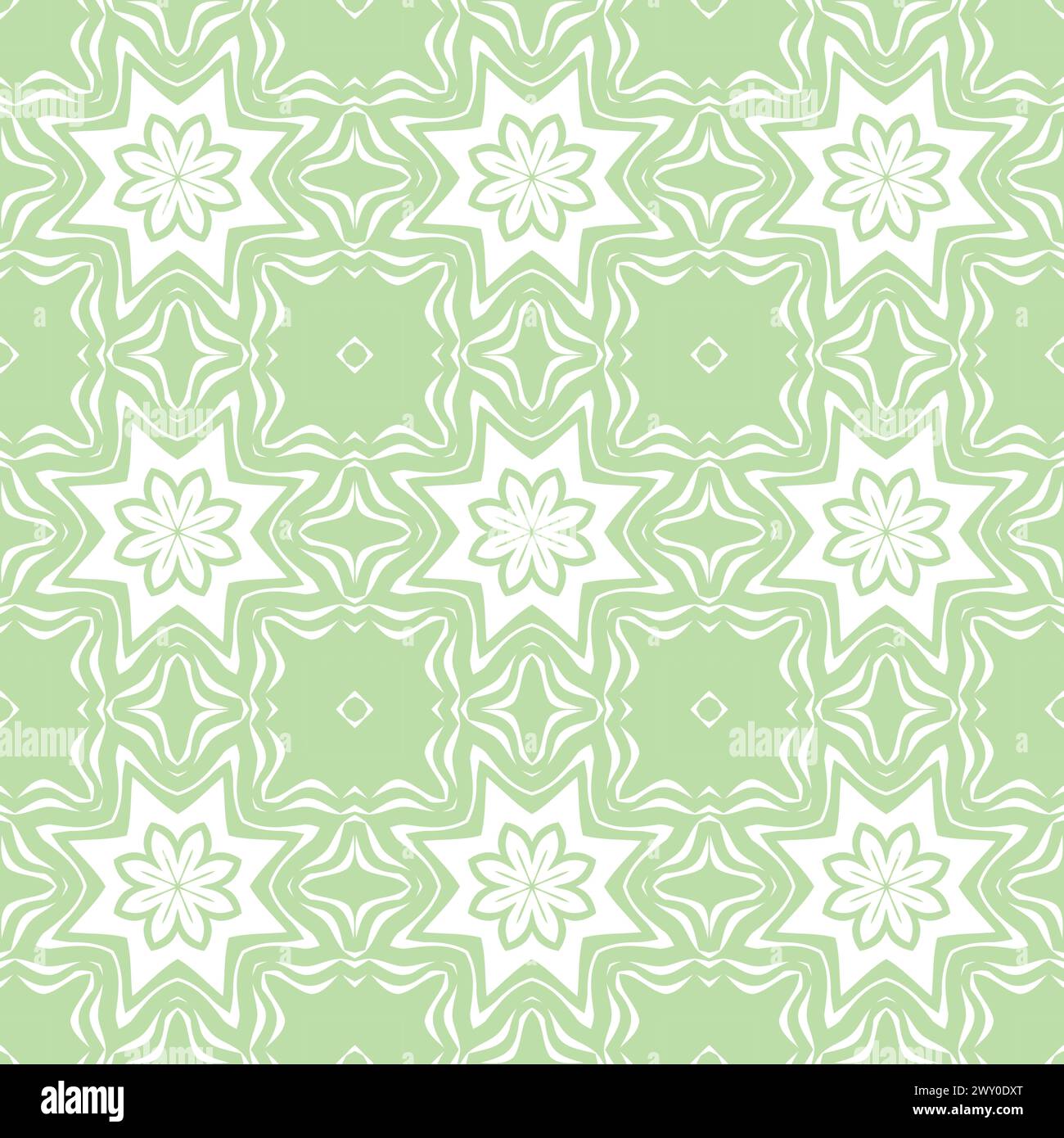 Abstract geometric green and white hipster fashion pillow pattern, green and white doodle fabric decor with exotic luxury forms Stock Photo