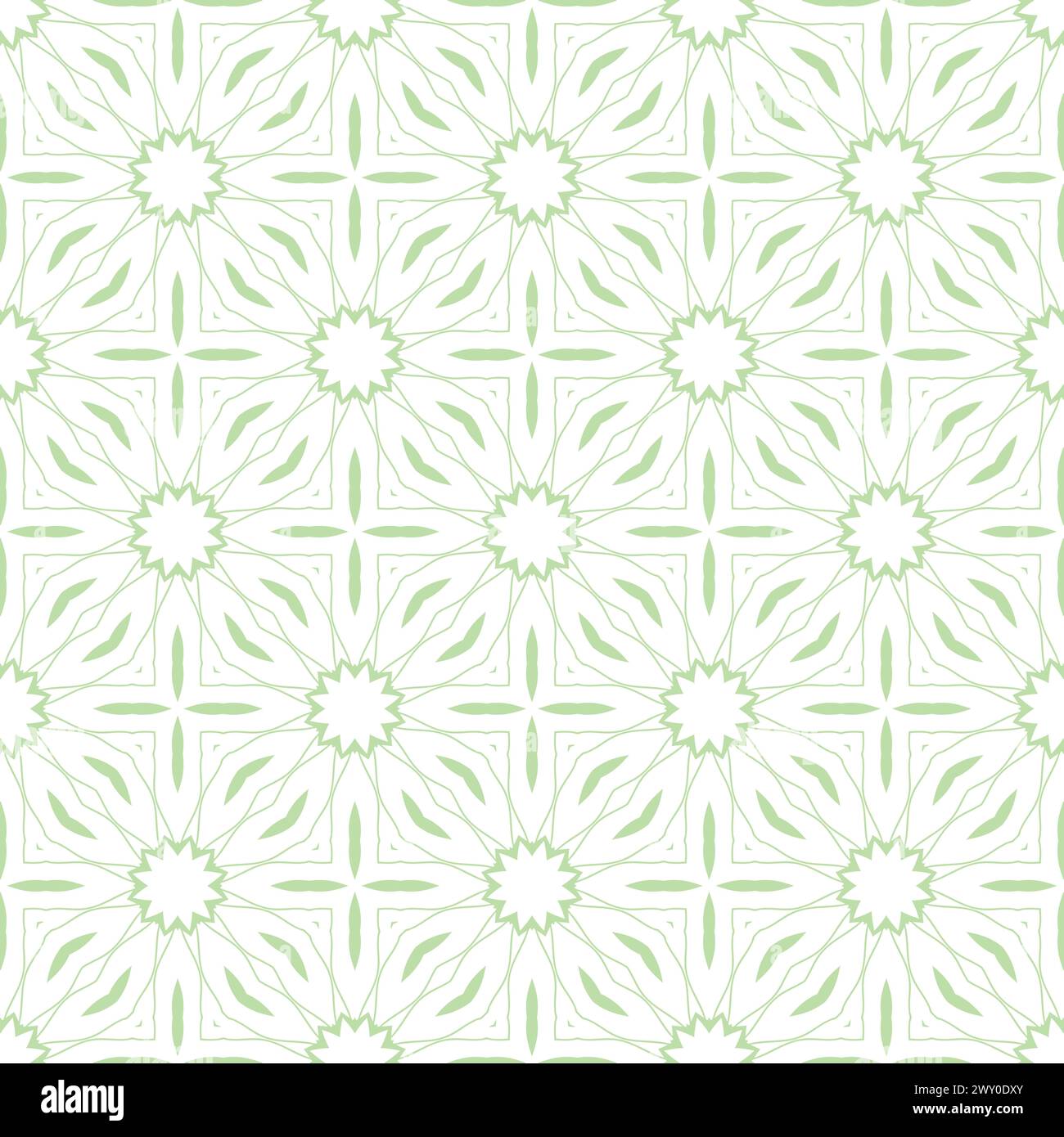 Abstract geometric green and white hipster fashion pillow pattern, green and white doodle fabric decor with exotic luxury forms Stock Photo