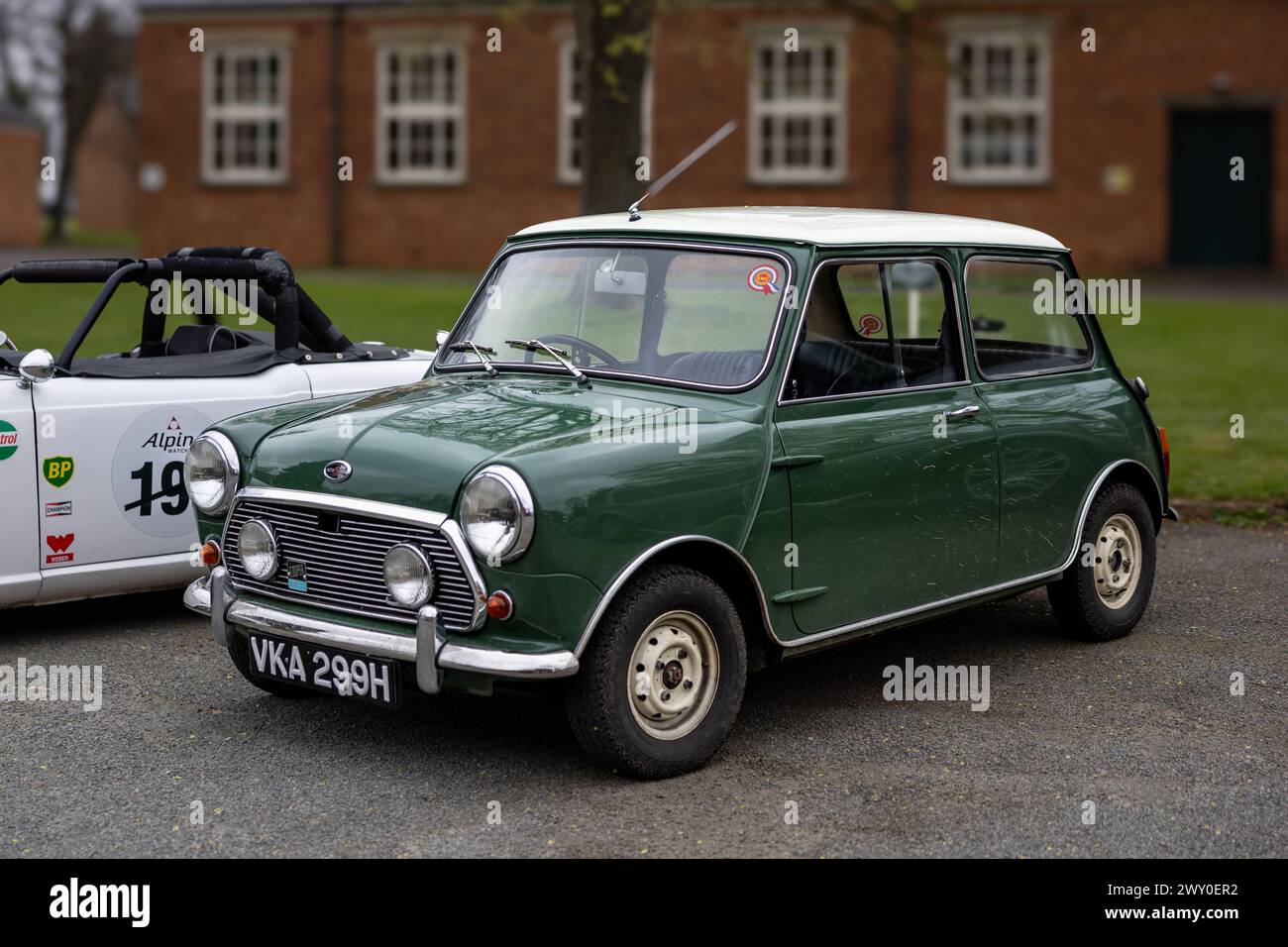 1970 Austin Mini Cooper S, on display at the Motorsport assembly held at the Bicester Heritage Centre on the 31st March 2024. Stock Photo