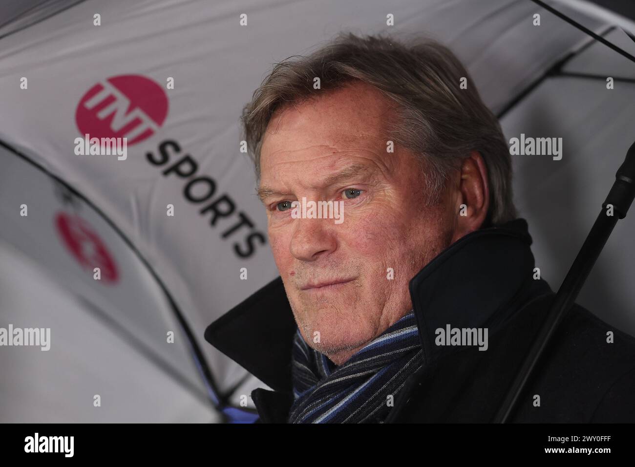 London, UK. 2nd Apr, 2024. Glenn Hoddle while presenting for TNT Sports during the Premier League match at the London Stadium, London. Picture credit should read: Paul Terry/Sportimage Credit: Sportimage Ltd/Alamy Live News Stock Photo