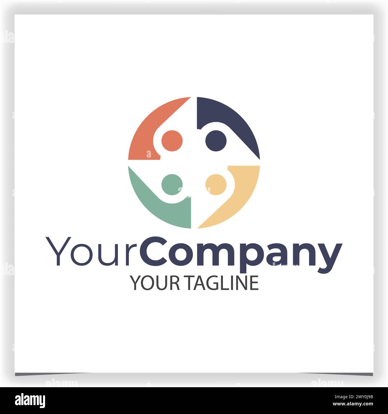 Vector colors circular logo design template Stock Vector Image & Art ...