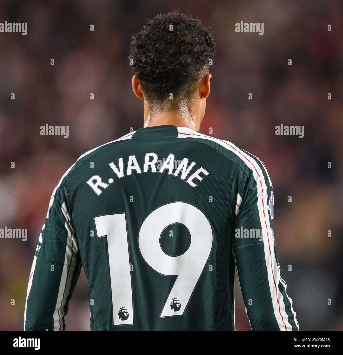 London, UK. 30th Mar, 2024. 30 Mar 2024 - Brentford v Manchester United - Premier League - GTech Community Stadium. Manchester United's Raphael Varane in action against Brentford. Picture Credit: Mark Pain/Alamy Live News Stock Photo